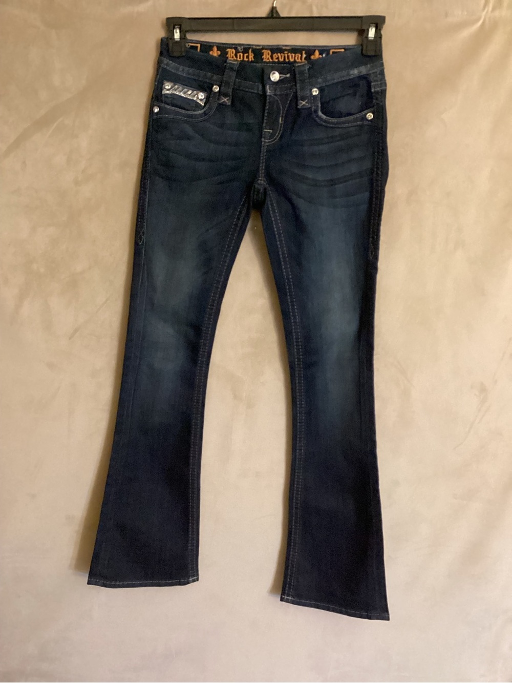 Rock Revival Women's Dark Blue Stretch Bootcut Jeans